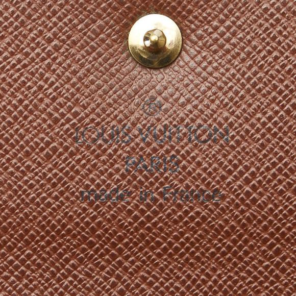 Louis Vuitton Porte Wallet Tresor Etui Papier Trifold Brown - Picture 9 of 10